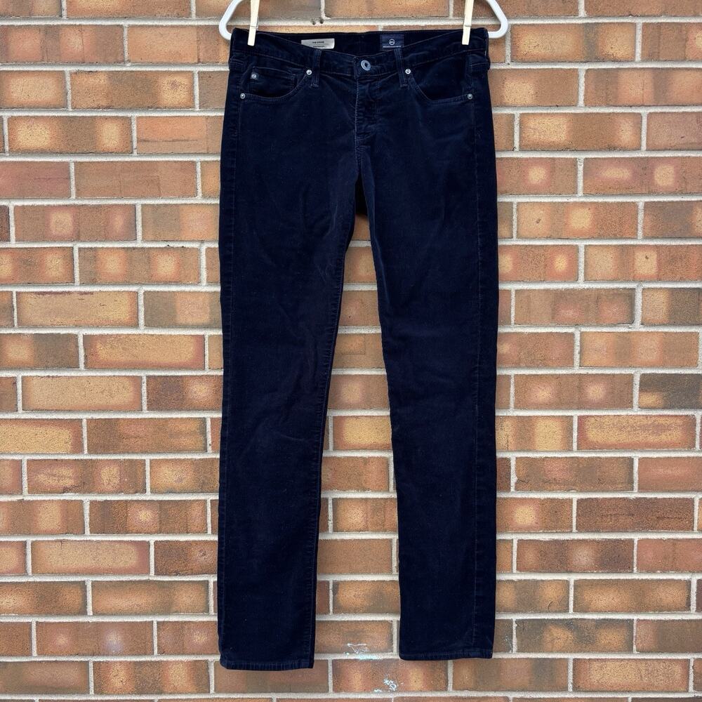 AG Adriano Goldschmied The Stevie Slim Straight Corduroy Pants Womens 27 R Blue
